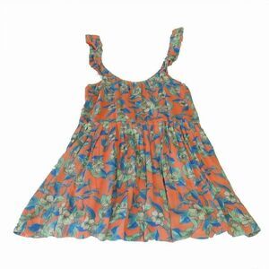 Free People orange floral romper dress